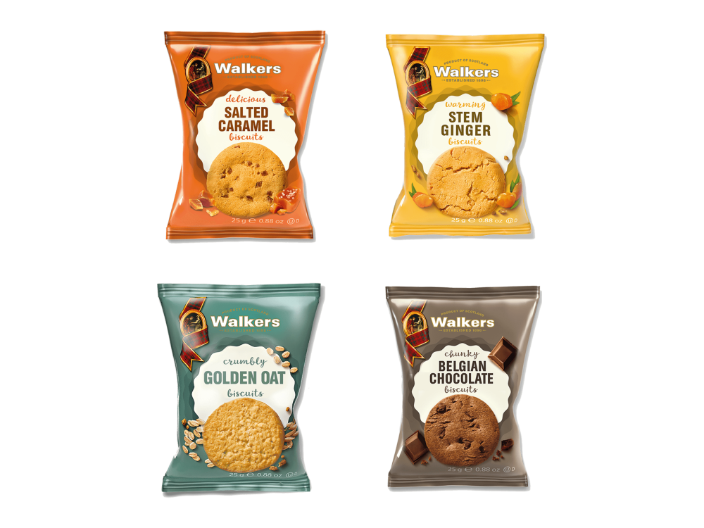 Walkers Biscuits Snack Packs | Twinpacks | 4 Varieties | Individually Wrapped Biscuit Portions (Box of 100)