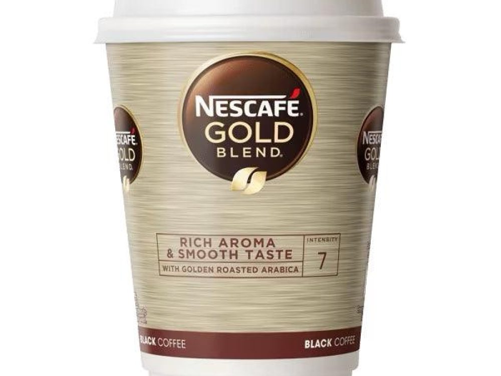 Nescafe & Go – Gold Blend Black Coffee – 12oz Foil Sealed Drinks (Pack of 8 Cups)