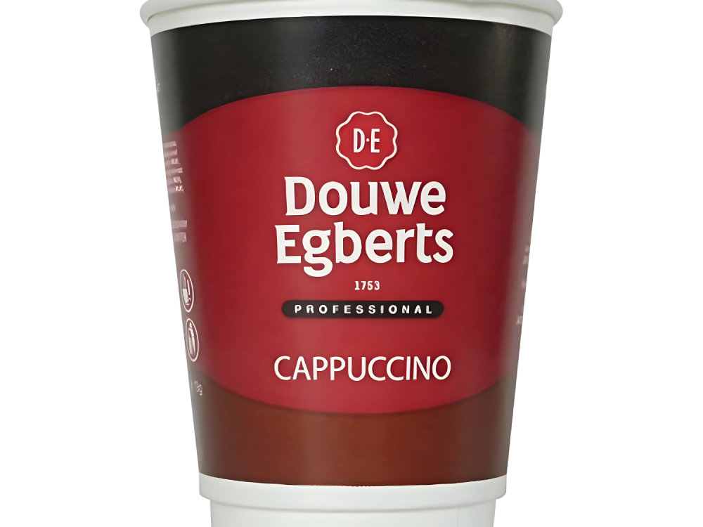 12oz Foil Sealed Drinks – Douwe Egberts Cappuccino –  Nescafe & Go Compatible (Pack of 10 Cups)