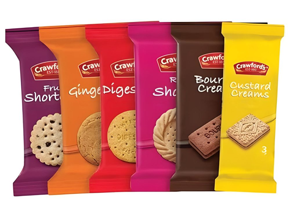 Crawford Biscuit Portion Packs | 3 Biscuits Per Pack | 6 Varieties | Individually Wrapped Biscuit Portions (Box of 100)