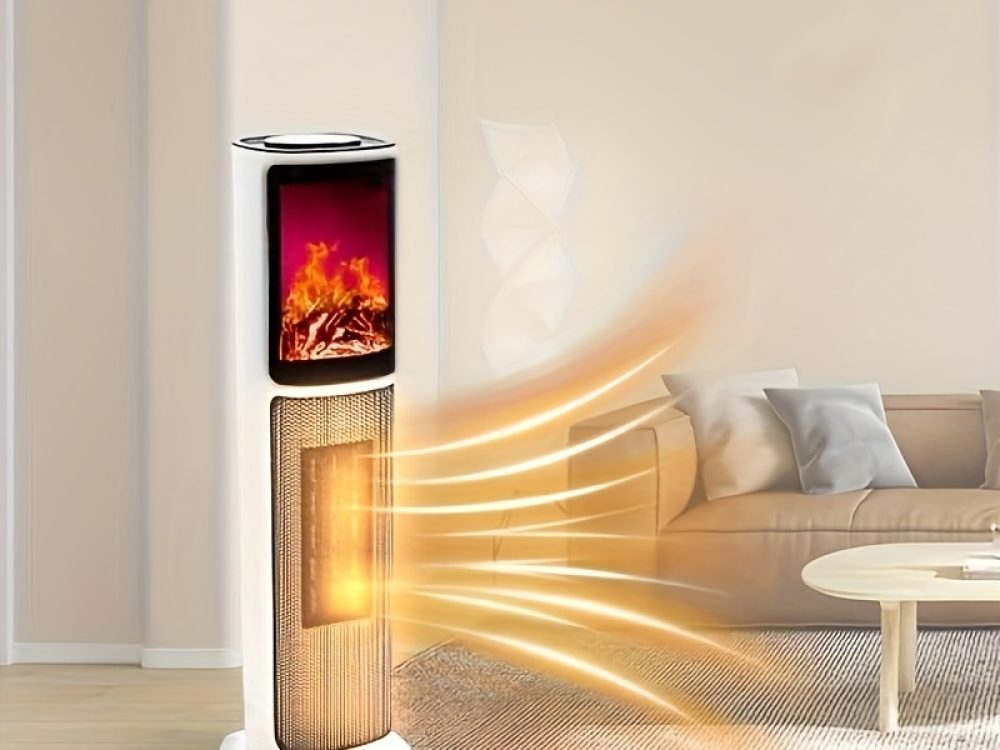 Tower Space Heater for Room, Indoor Electric Space Heater, 3 Modes & T