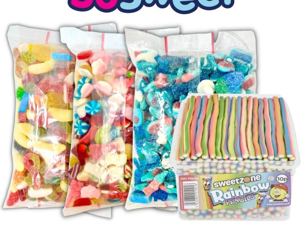 4kg Best Seller Bundle -Fizzy/elly/Blue +Sweetzone Pencil Sweet Mix