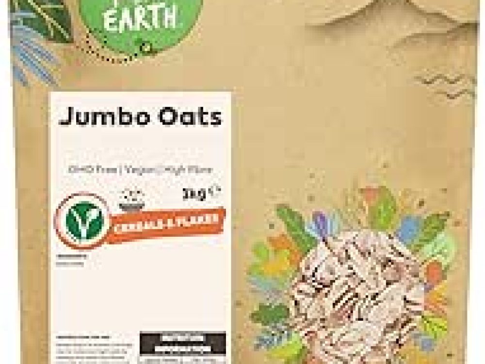 Wholefood Earth Jumbo Oats, 3 kg, Package May Vary