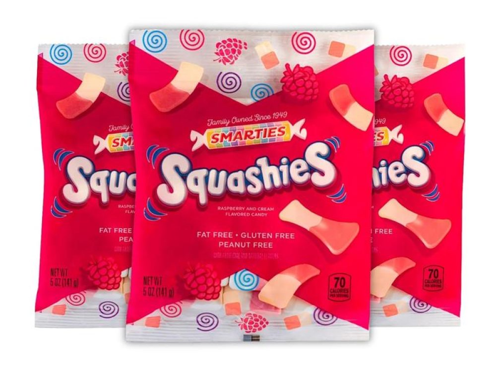 Smarties Squashies 3 pack Foam MarshmallowsGummies Candy Gluten Free Gummy Candy BulkPeanut Free Perfect for Birthday & Holiday PartyFavors & Raspberries Flavored 5 oz Candy Bags