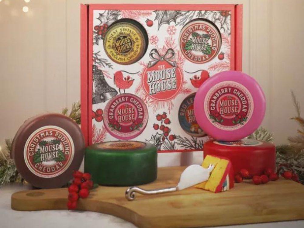 Festive 4x Cheese Gift Box by The Mouse House Cheese Co