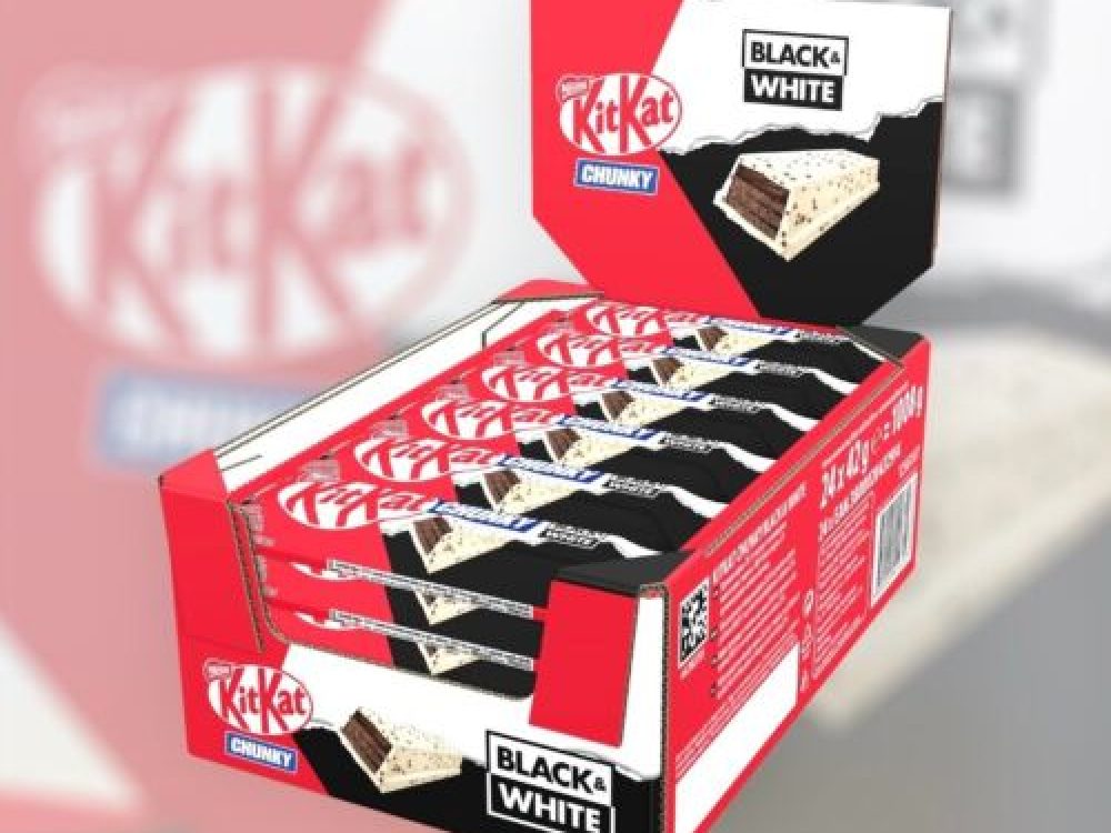 48 x 42g Kit Kat Chunky Black & White Chocolate Bars European Sweets Snacks